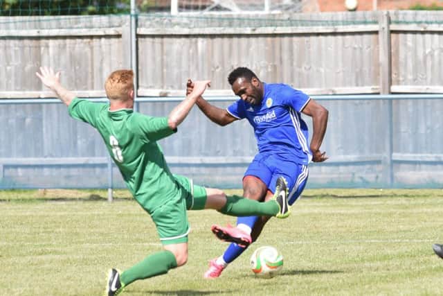 Avelino Vieira scored twice for Peterborough Sports at Stotfold.