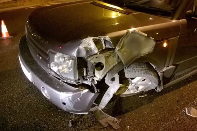 Just one of the incidents attended by Beds, Cambs and Herts Road Policing this weekwhere the driver was arrested for being over the drink limit.
