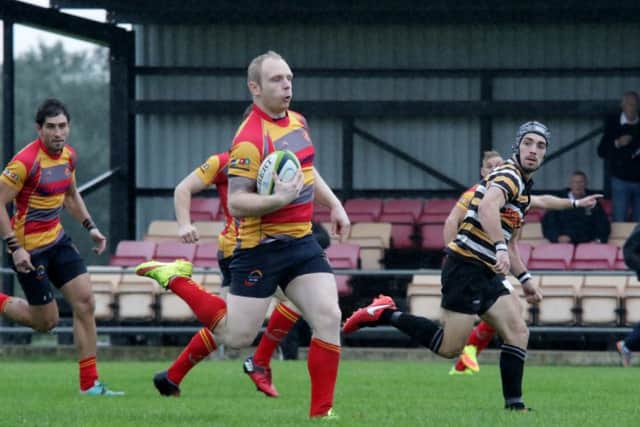 Chris Sansby scored a try for Borough at Olney last weekend.
