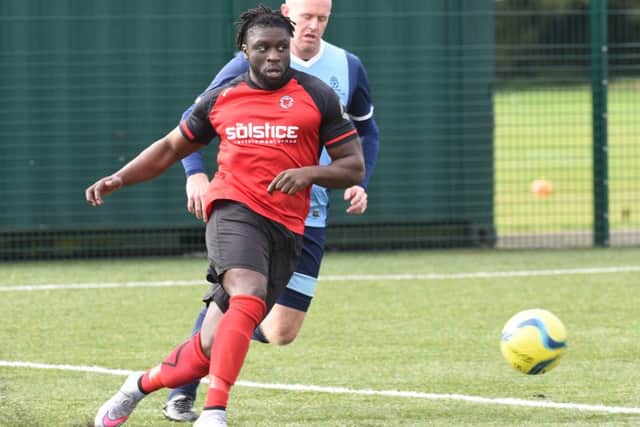 Roberto Da Silva claimed a hat-trick for Netherton against Ketton. Photo: David Lowndes.