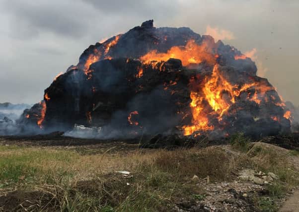 Fire crews tackle the blaze. Pic: Cambs Fire and Rescue