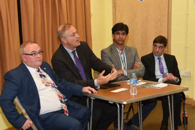 Left to right: Cllr Wayne Fitzgerald, Stewart Jackson MP and ward councillors Cllr Azher Iqbal and Cllr Marcus Sims