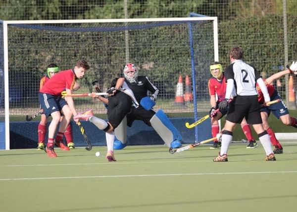 City of Peterborough goalkeeper Cam Goodey played well against Cambridge University.