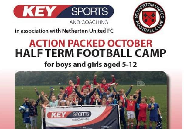 There's a football camp at the Netherton United FC.