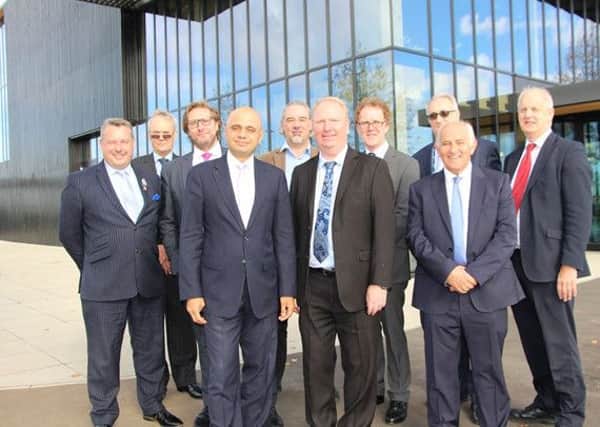 Local Government Secretary Sajid Javid with Cambridgeshire council leaders