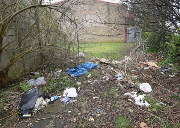 Litter and fly-tipping problema around GN Cottages at Millfield. EMN-160318-180407009