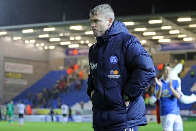 Posh manager Grant McCann after the win over Northampton. Photo: Joe Dent/theposh.com.