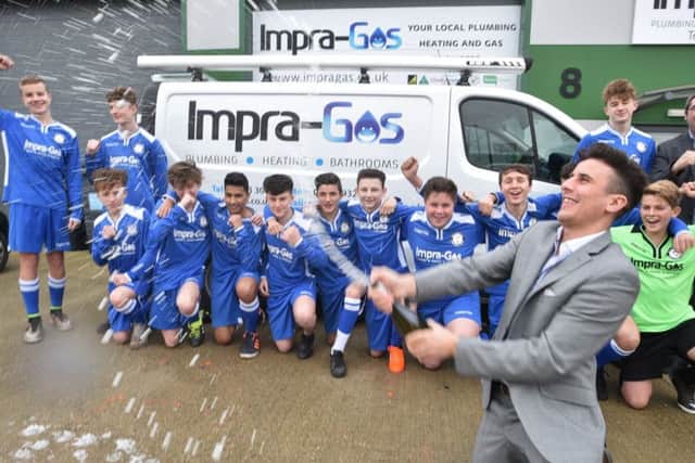 The Apprentice winner Joseph Valente at Impragas with his sponsored football team Malborne UnitedThe Apprentice winner Joseph Valente at Impragas with his sponsored football team Malborne FC EMN-151222-140343009