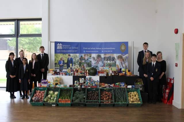 Wisbech Grammar School harvest festival fundraiser