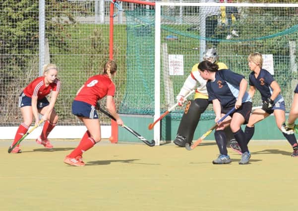 Action from City of Peterborough Ladies v Bury St Edmunds. Picture: David Lowndes.