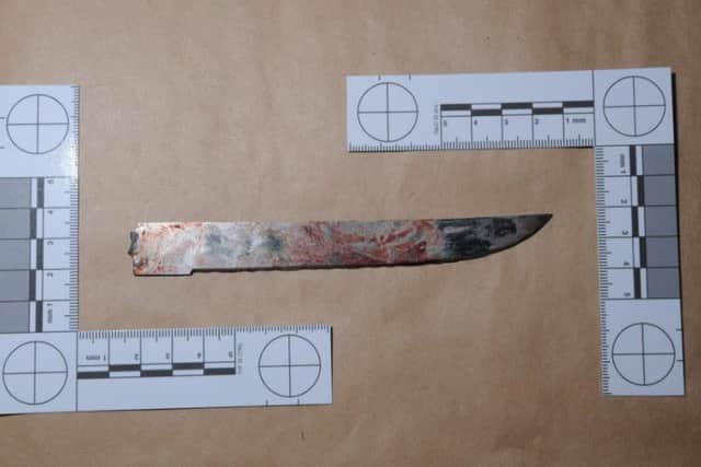 The blade used to stab Adrian Greenwood
