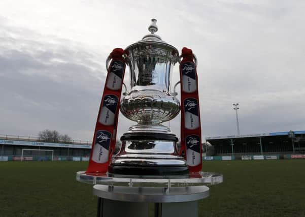 The FA Cup will be at Posh on Sunday.