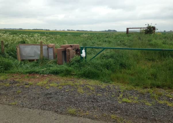 Photo of the fly-tipping supplied by South Holland District Council
