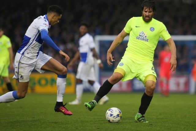 Posh midfielder Grant McCann during an 'outstanding' personal display at Bristol Rovers. Photo: Joe Dent/theposh.com.