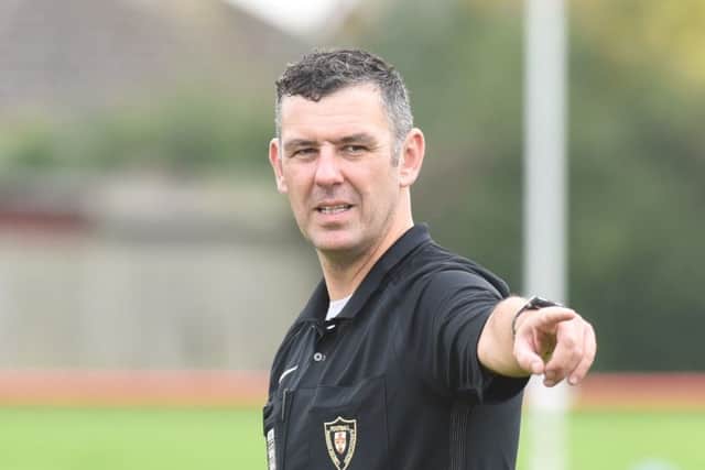 Referee James Truman sent two players off in the Peterborough Premier Division match between Langtoft and Ketton. Photo: David Lowndes.