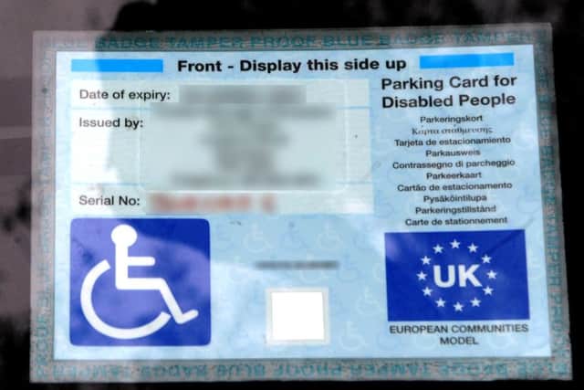 A blue badge. Photo: Anthony Devlin/PA Wire