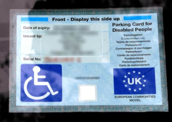 A blue badge. Photo: Anthony Devlin/PA Wire