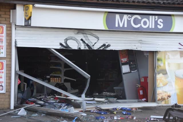 The scene at McColl's in Gunthorpe this morning