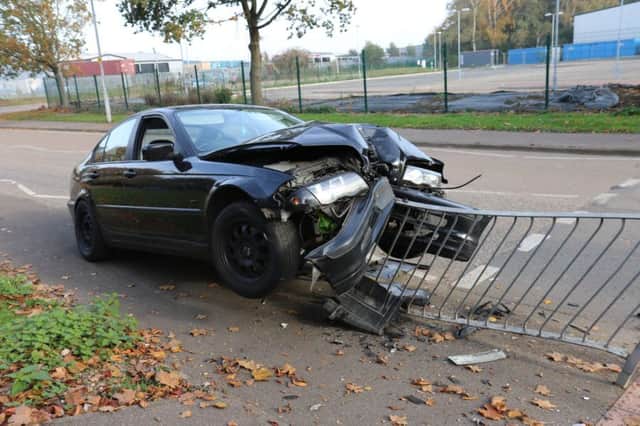 The crash scene. Pictures: Nick Larkin