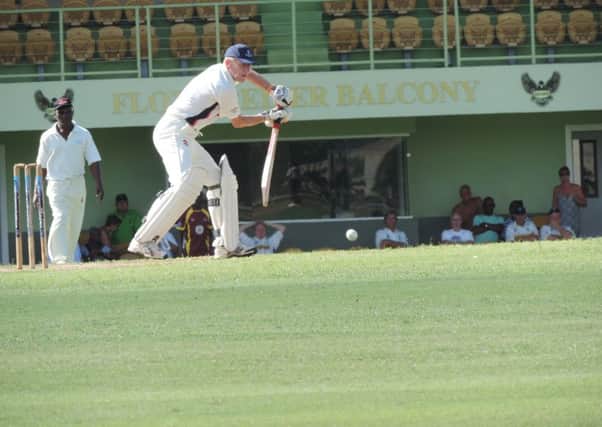 Nick Andrews playing for England on a previous tour to the West Indies.