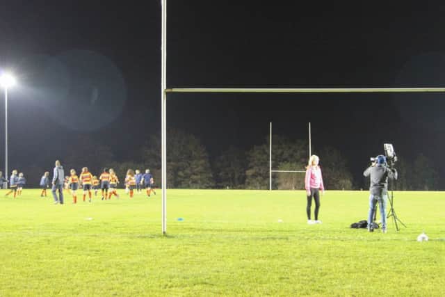 Filming of the Borough Under 13 girls team at Fengate by BBC.