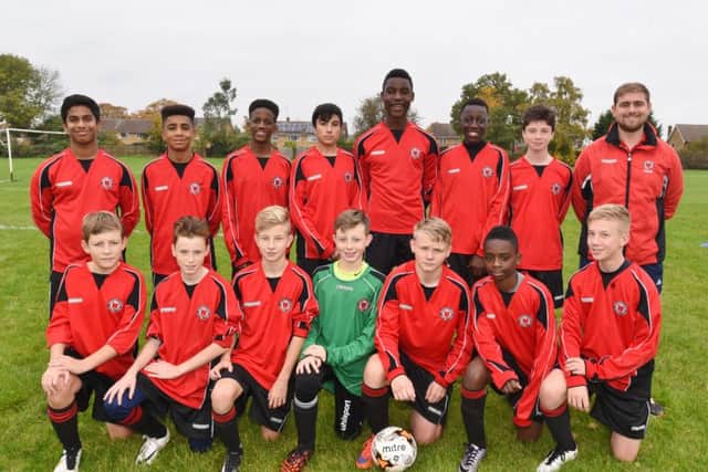 Netherton Phoenix Under 14s before their 7-2 defeat by Yaxley. From the left are, back, Jai Venugopal, Jamal Shenille, Moses Njonjo, Shayan Shafibeik, Emmanuel Ochube, Efrain Romannos, Daniel Laxton, Steve Nuzzo, front, Owen Deakes, Sam Permarker, Sam Birof, Ronnie Jeeves, Tyler Rayment, Bernard Kwakye and Alfie Eager.