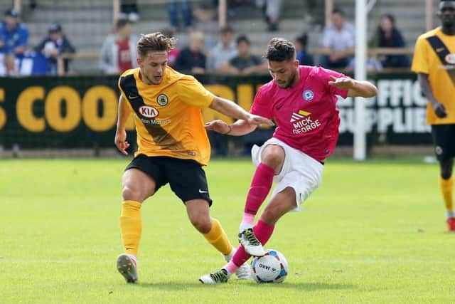 Brad Inman (right) is clcose to making his Posh debut.