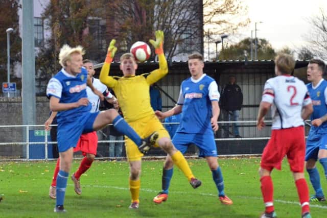Action from Spalding United 1, Newcastle Town 1. Photo: Tim Wilson.