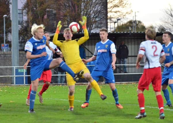 Action from Spalding United 1, Newcastle Town 1. Photo: Tim Wilson.