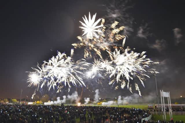 Firework Fiesta at the East of England Showground.  The firework display EMN-160611-115432009