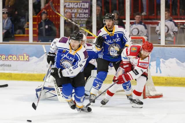 Man-of-the-match Darius Pliskauskas in action against Swindon Wildcats. Picture: Tom Scott