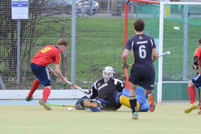 Ross Ambler (9) played well for City of Peterborough at Dereham.