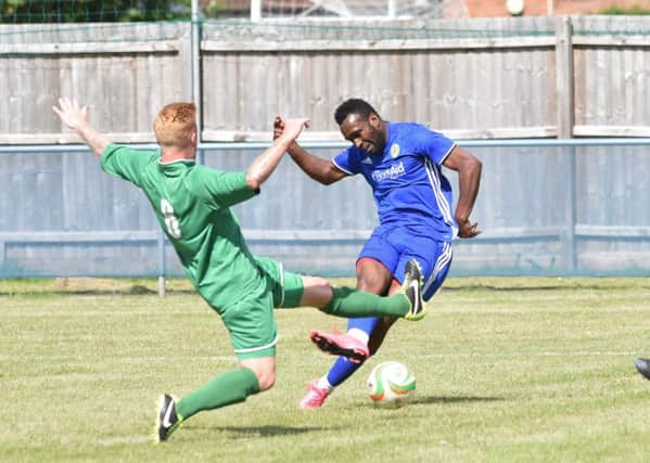 Avelino Vieira scored a hat-trick for Peterborough Sports at Kettering Town.