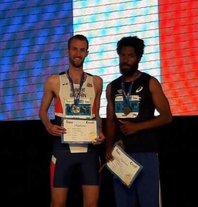 Matthew Dalton (left) won a bronze medal.