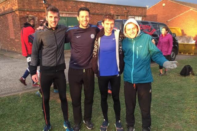 The PAC senior mens team of, from the left, Shaun Walton, James Whitehead, Ben Heron and Stuart Haw.