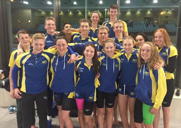 The COPS squad at the East Region Short Course Championships.