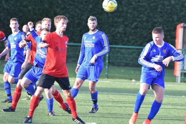 Action from AFC Stanground Sports 2, Pinchbeck United 3. Photo: David Lowndes.