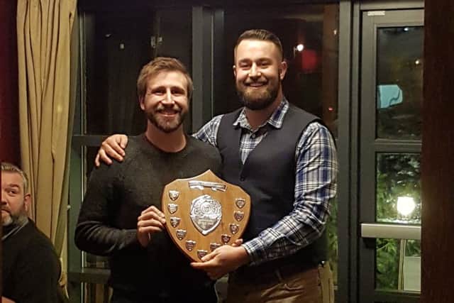 Hampton CC clubman of the year George Spencer (left).