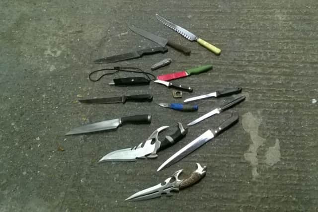 Some of the collected knives