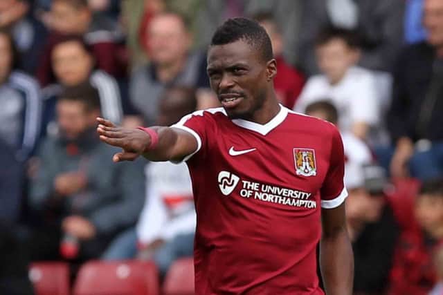 Gaby Zakuani should be back for Cobblers against Posh.
