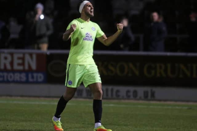 Posh centre-back Ryan Tafazolli after the win at Northampton. Photo: Joe Dent/theposh.com.