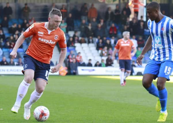 Ricky Miller (left) playing for Luton.