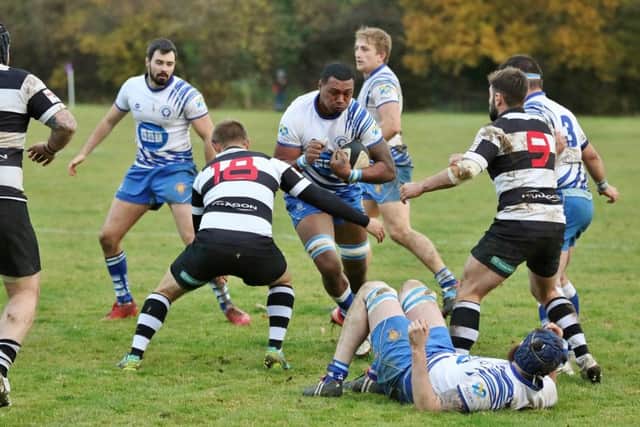 Lions' new Tongan forward Peni Faingaa on the attack. Picture: Mick Sutterby