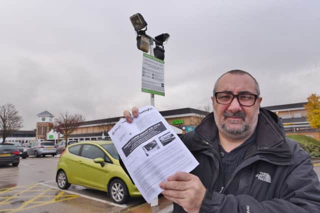 Terry Harris with his parking issue at Asda car park at Rivergate EMN-161122-230748009