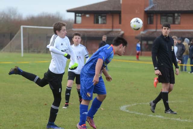 Action from the game between Werrington Athletic  Under 16s and Parkside.