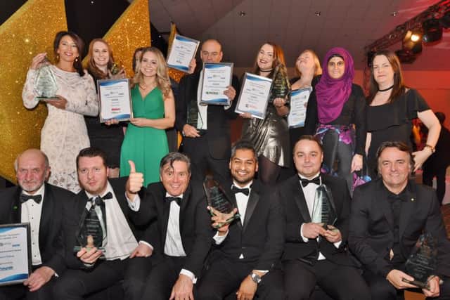 The winners at the Peterborough Telegraph Business Awards 2016 held at Peterborough Arena. EMN-161126-003439009