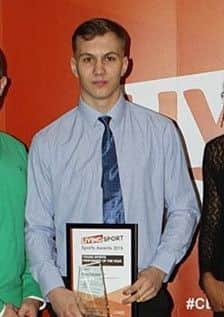 Artur Tomasevic with his award.