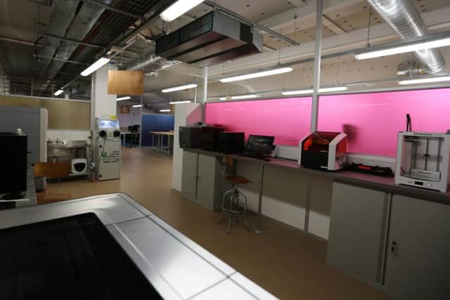 An array of equipment and services in the Innovation Lab.