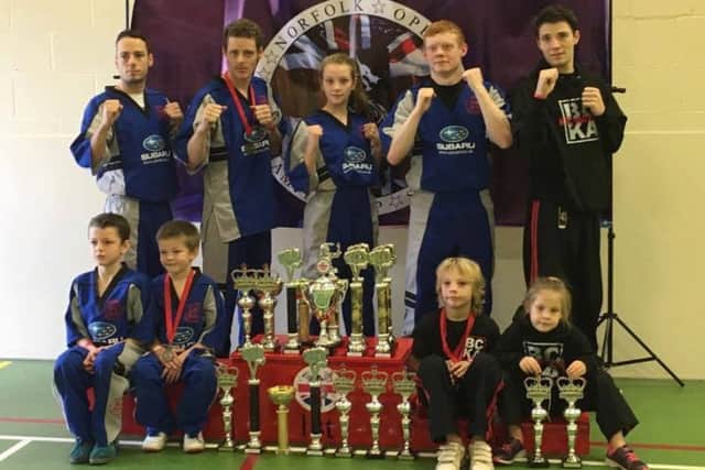 Pictured from the left are, back, Louis King, Bradley King, Kelsey Lock, Zac Culpin, Dan Smith, front, Leon King, Harvey King, Jay Dunk and Lexi Dunk.