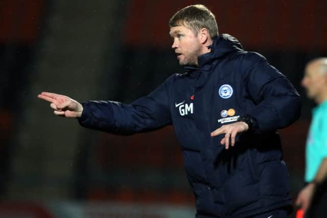 Posh manager Grant McCann.